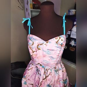 NWT Hell Bunny Hot Topic Floral Print Midi Dress